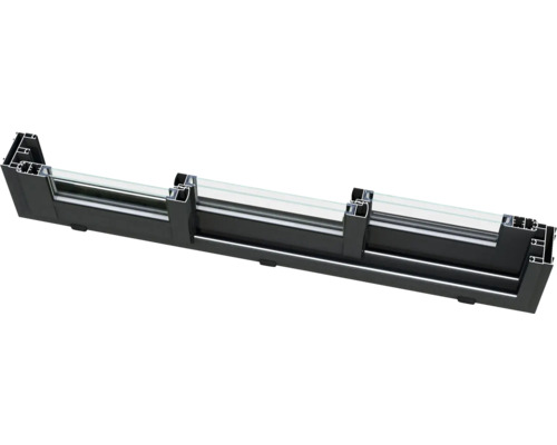 Fensterprofil aus Aluminium mit Glaseinsatz