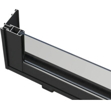 Detailansicht eines Fensterprofils mit Verglasung