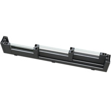 Querschnitt eines Fensterrahmens aus Aluminium mit Glas