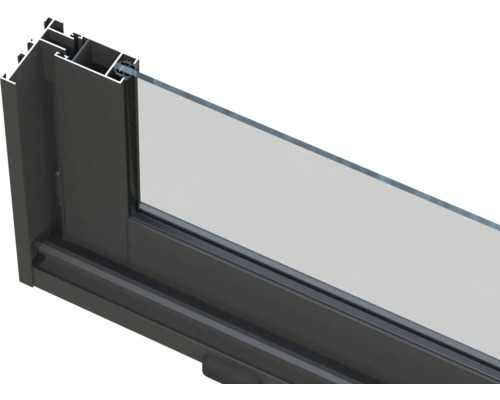 Detailansicht eines Fensters mit Rahmen