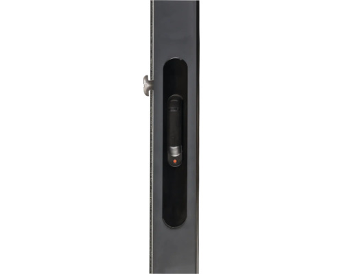 Detailansicht eines Fenstergriffs mit Verriegelung