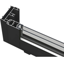 Detailansicht eines Fensterprofils mit Verglasung