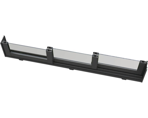Fensterprofil aus Aluminium mit Glasfüllung