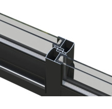 Detailansicht eines Fensterrahmens mit Doppelverglasung