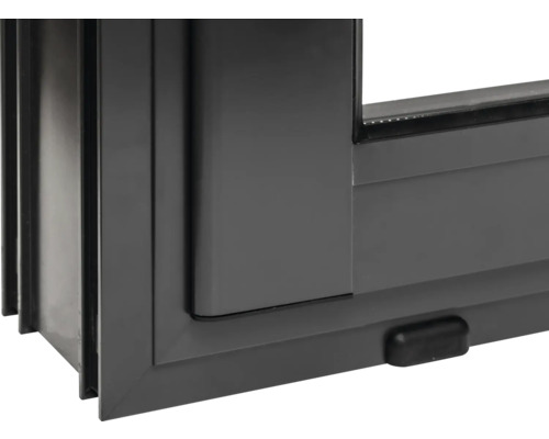 Detailansicht eines Fensters mit Rahmen