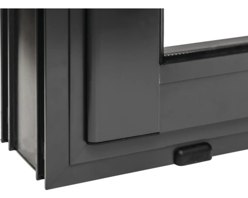 Detailansicht eines Fensters mit Rahmen