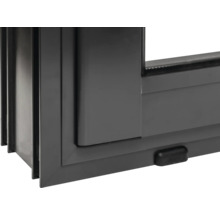 Detailansicht eines Fensters mit Rahmen