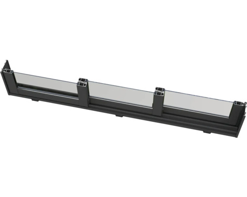 Querschnitt eines Fensters mit Rahmen und Glas