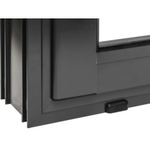 Detailansicht eines Fensters mit Rahmen