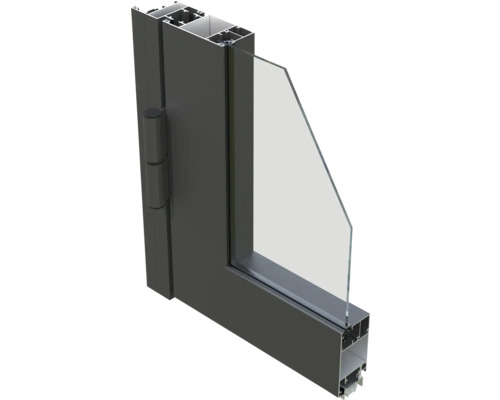Aluminiumfensterprofil mit Glas