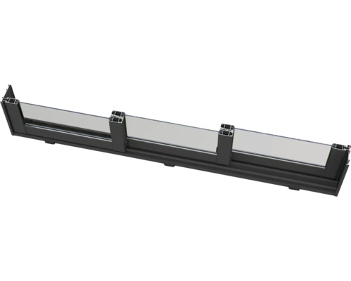 Fensterbank aus Aluminium mit Glas