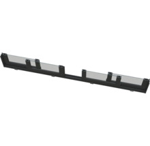 Lange Zaunbefestigung aus Metall und Glas