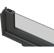 Querschnitt eines Fensters mit Rahmen und Glas