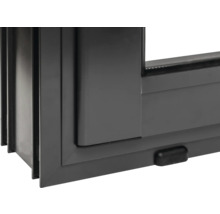 Detailansicht eines Fensters mit Rahmen