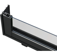 Detailansicht eines Fensterprofils mit Glas