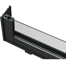 Fensterprofil aus Aluminium mit Glas