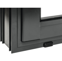 Detailansicht eines Fensters mit Rahmen