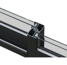 Detailansicht eines Fensterprofils mit Glas