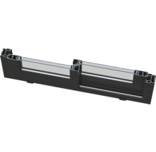 Querschnitt eines Aluminiumfensters mit Doppelverglasung