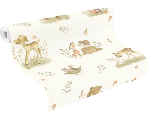 Tapetenrolle mit Waldtiermotiven