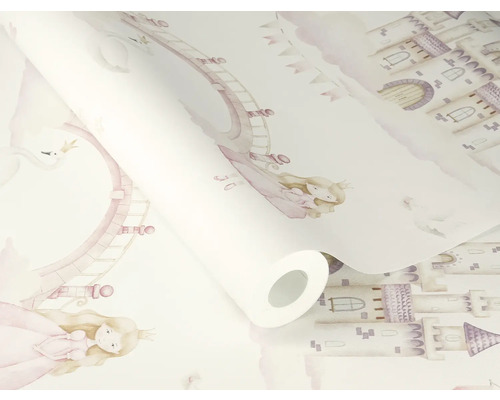 Tapetenrolle mit Prinzessinnen- und Schlossmotiv