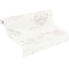 Tapetenrolle mit Einhorn-, Schloss- und Märchenmotiven