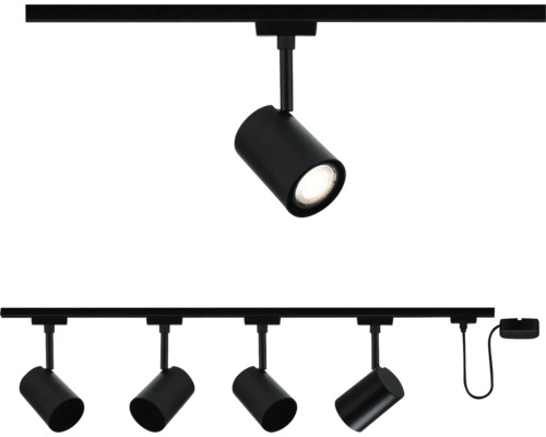 Schienensystem mit fünf Strahlern