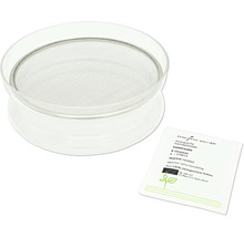 Sprossenglas mit Sieb und Saatguttütchen