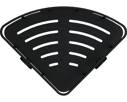 Eckregal mit Ablaufrillen für Duschutensilien