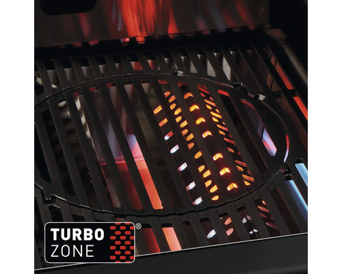 Detailansicht eines Grills mit aktiver Turbo Zone Funktion