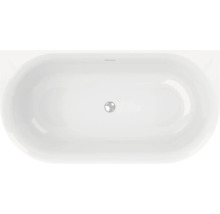 Aufnahme von oben einer freistehenden Badewanne