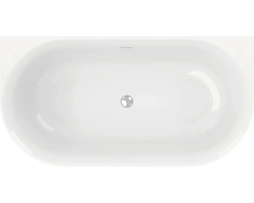 Aufnahme von oben einer freistehenden Badewanne