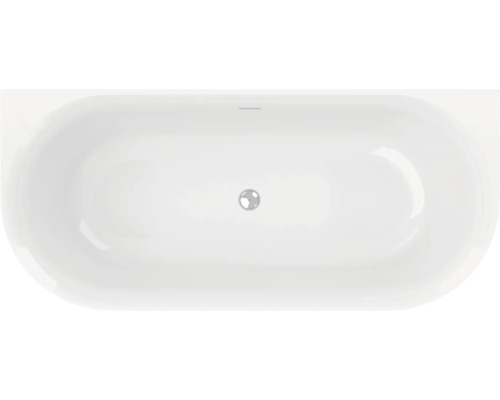 Freistehende Badewanne aus Sanitäracryl, ovale Form, Aufsicht