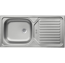 Spülbecken aus Edelstahl mit Abtropffläche