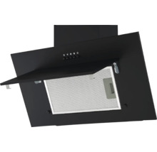 Schwarze Dunstabzugshaube mit Metallfilter