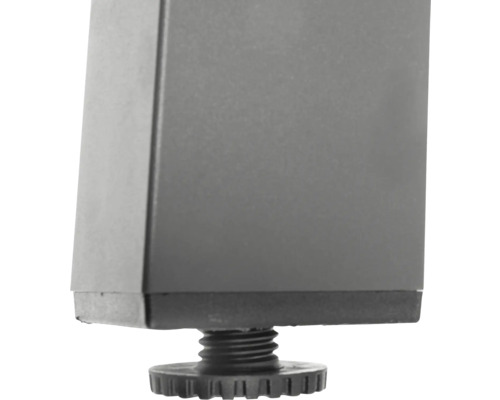 Verstellbarer Möbelfuß aus Metall und Kunststoff