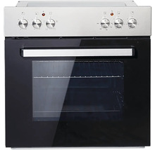 Freistehender Elektroherd mit Bedienknöpfen und Sichtfenster