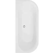 Rechteckige Badewanne aus Sanitäracryl mit mittigem Abfluss