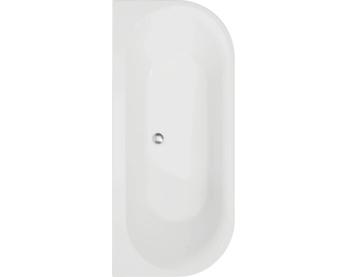 Rechteckige Badewanne aus Sanitäracryl mit mittigem Abfluss