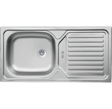 Spülbecken aus Edelstahl mit Abtropffläche