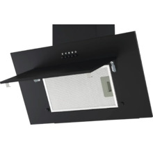 Schwarze Dunstabzugshaube mit Fettfilter