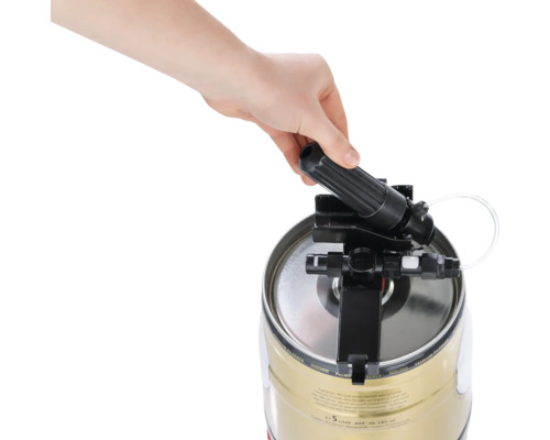 Anschluss eines Partyfass Anstichkopfes an ein 5-Liter Bierfass