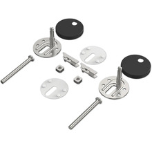 Befestigungssatz für WC-Sitze mit Schrauben, Muttern, Halterungen und Unterlegscheiben