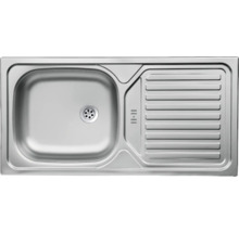 Spüle aus Edelstahl mit Abtropffläche