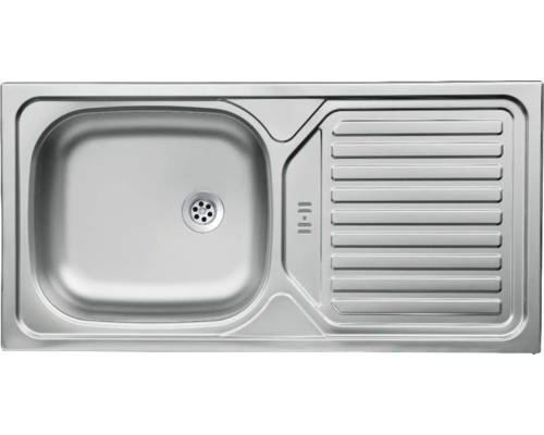 Spüle aus Edelstahl mit Abtropffläche