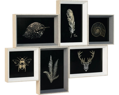 Mehrteiliger Bilderrahmen mit Motiven aus der Natur