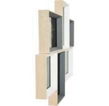 Dekorative Holzregale in verschiedenen Formen als Wandregal