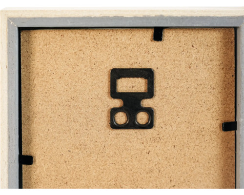 Rückseite eines Bilderrahmens mit Aufhängevorrichtung