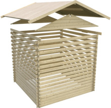 Holzlager für den Garten mit Dach