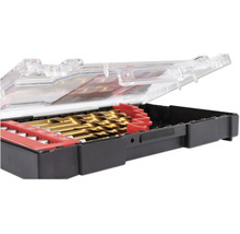 Bohrer-Set in geöffnetem Kunststoffkoffer